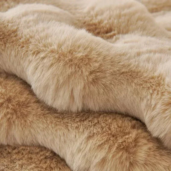 Sofa Towel Super Soft Rabbit Plush Light Coffee Thicken Bubble Velvet Non Slip Slipcovers