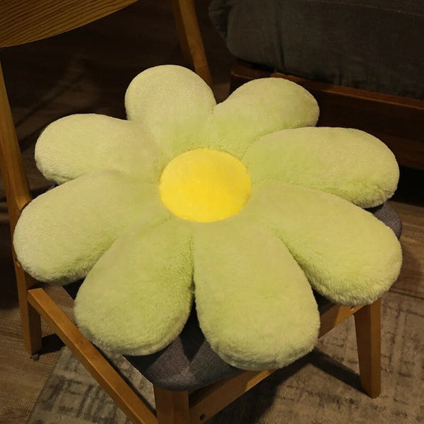 Plush Pillow Green Flower Shape Stuffed Soft Seat Cushion Decor 50Cm Cushions & Decorative Pillows