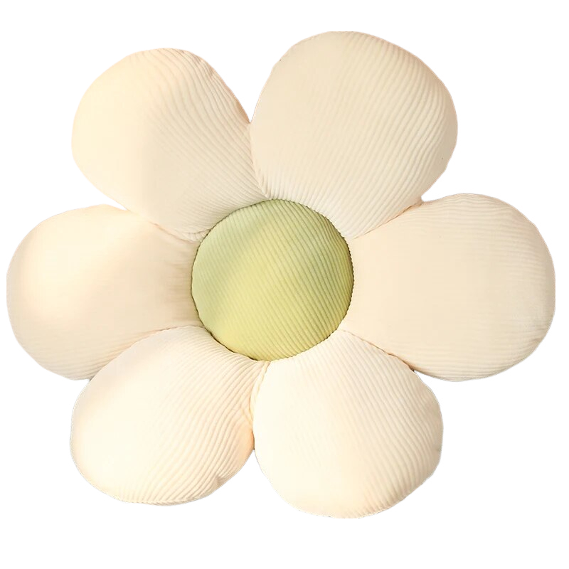 Plush Pillow White Green Flower Shape Stuffed Soft Seat Cushion Decor 40 45Cm Cushions & Decorative Pillows