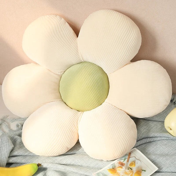 Plush Pillow White Green Flower Shape Stuffed Soft Seat Cushion Decor 40 45Cm Cushions & Decorative Pillows