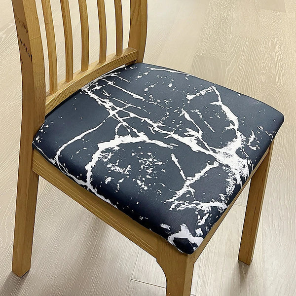 Chair Cover Black White Splash Print Stretch Seat For Dinning Kitchen Slipcovers