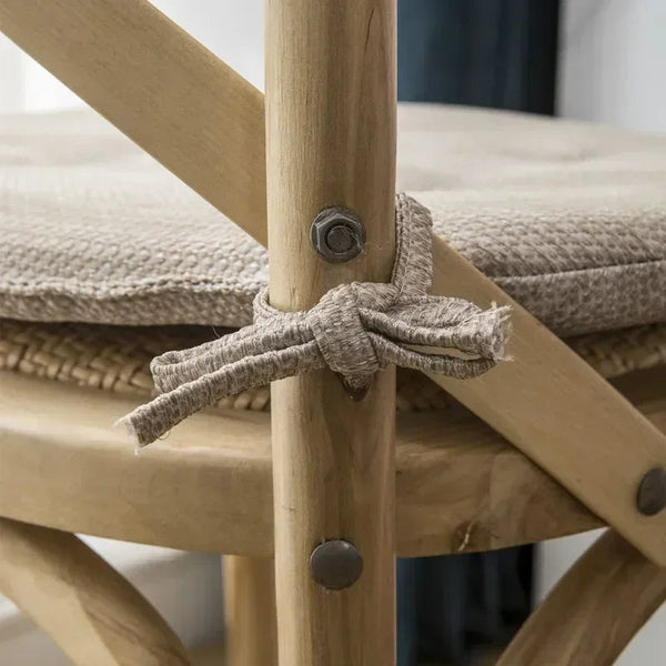 Chair Cushion With Straps Choco Brown Seat Pad Mat For Dining Room Outdoor Garden Cushions & Decorative Pillows