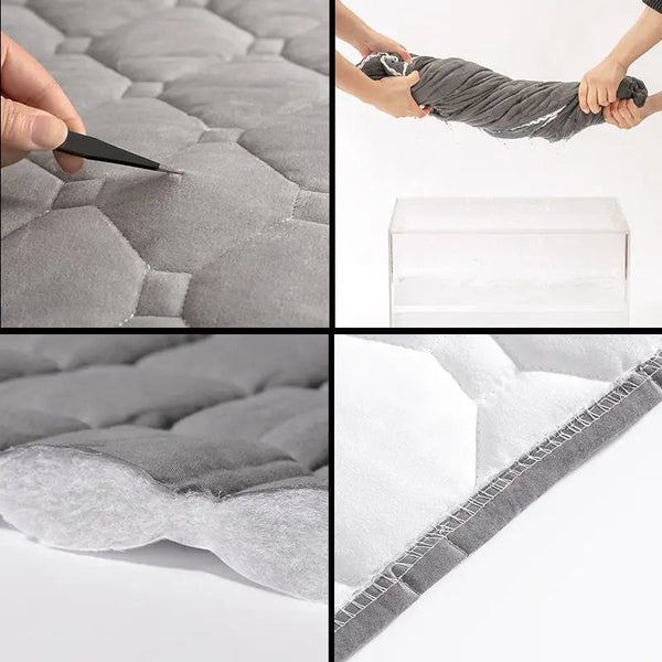 Headboard Cover Light Gray Diamond Pattern Super Soft Quilted Velvet Bed Back Protector Headboards & Footboards