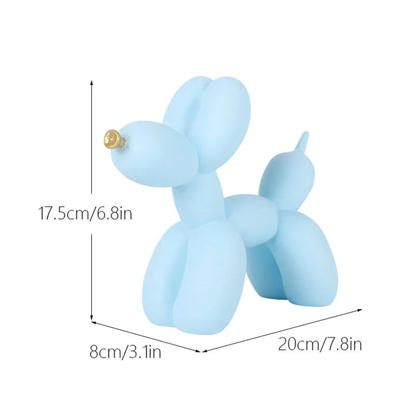 Home Figurine Nordic Balloon Dog Light Blue Resin For Living Room Decoration Accessories Sculptures & Figurines