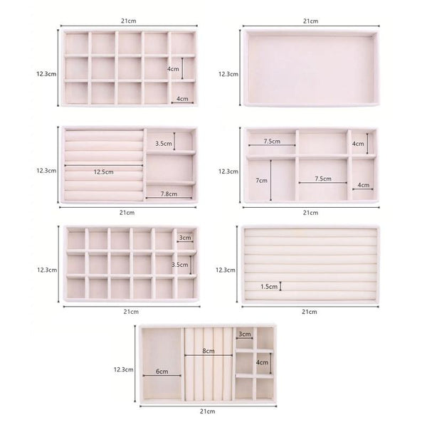Veile Studios Jewelry Storage Beige Design Drawer Jewellery Holder For Rings Earrings Necklaces Bracelets Jewellery Holders & Organisers