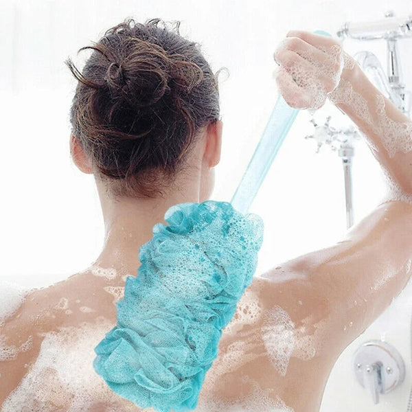 Long Handle Back Exfoliating Scrubber Sponge Soft Mesh Bath Shower Accessory Exfoliators & Scrubs