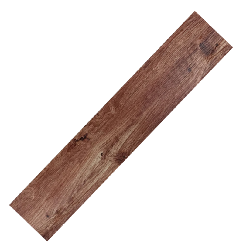 5Pcs Vinyl Tile Red Mahogany Stain Self Adhesive Floor Wood Grain Stickers Floor & Wall Tiles