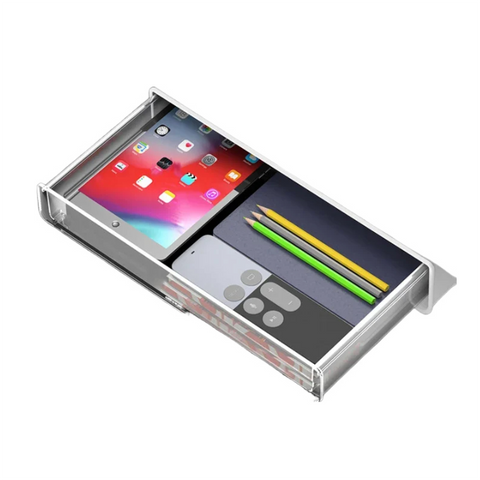 Storage Box White Large Drawer Type Under Desk Punch Free Self Stick Desktop Organizer Office Stationery Storage Boxes