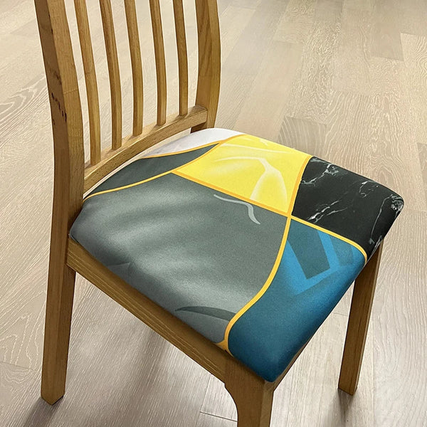 Chair Cover Multi Colour Pattern Print Stretch Seat For Dining Kitchen Slipcovers