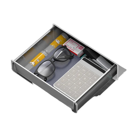 Storage Box Black Medium Drawer Type Under Desk Punch Free Desktop Organizer Storage Boxes