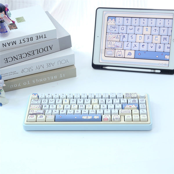 Keycap Keyboard Sky Blue 148 Keys Sublimation Fit Switch Touch Clicks For Keyboards Keyboards & Keypads