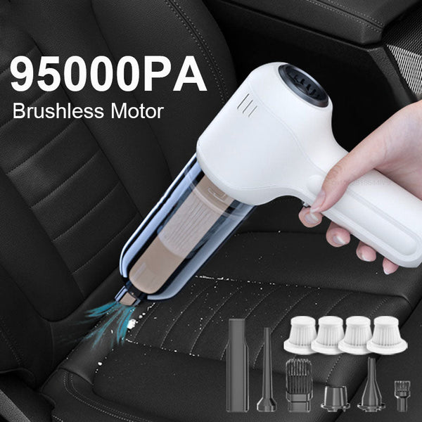 Vacuum Cleaner White Mini Handheld Blower 2In1 Car Appliance Vacuum Cleaners