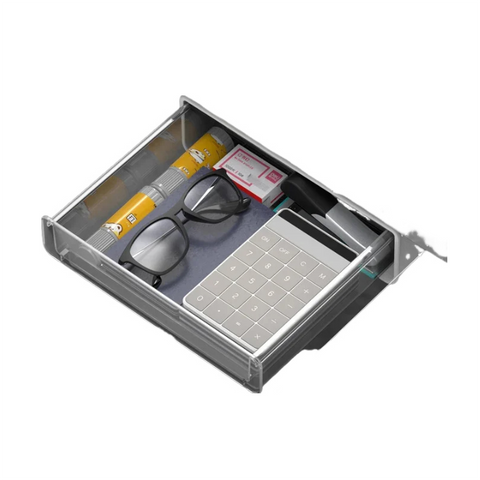 Storage Box White Medium Drawer Type Under Desk Punch Free Self Stick Organizer Storage Boxes