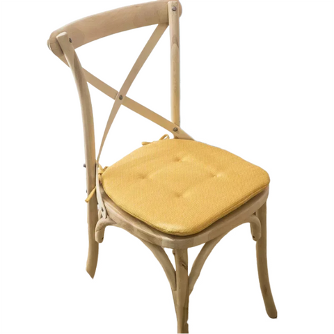 Chair Cushion With Straps Yellow Seat Pad Mat For Dining Room Outdoor Garden Cushions & Decorative Pillows