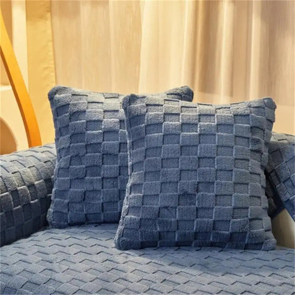 Sofa Towel Super Soft Dark Blue Velvet Plush Non Slip Sectional Covers Slipcovers