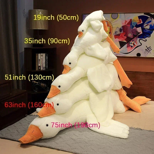 Side Sleep Body Pillow Huge White Goose Stuffed Animal Sleeping Pillows