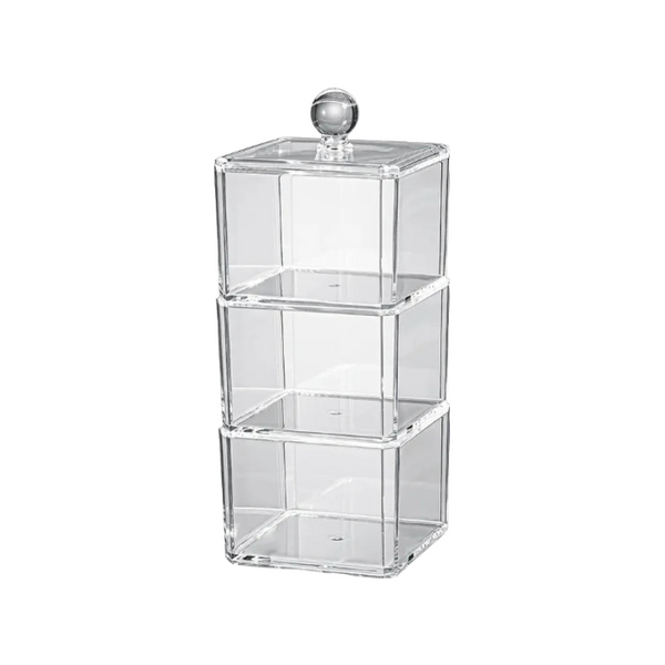 Storage Box Three Layer Transparent Acrylic Stackable Dustproof Jewelry Cases Organizer Storage Boxes
