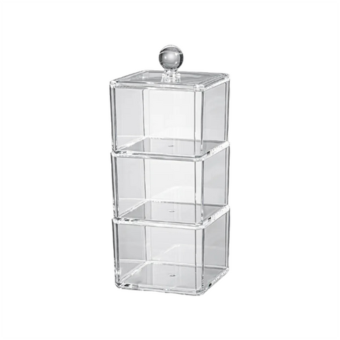 Storage Box Three Layer Transparent Acrylic Stackable Dustproof Jewelry Cases Organizer Storage Boxes
