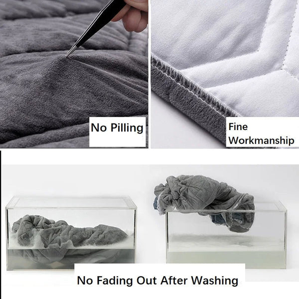 Headboard Cover Dark Gray Zigzag Pattern Super Soft Quilted Velvet Bed Protector Headboards & Footboards