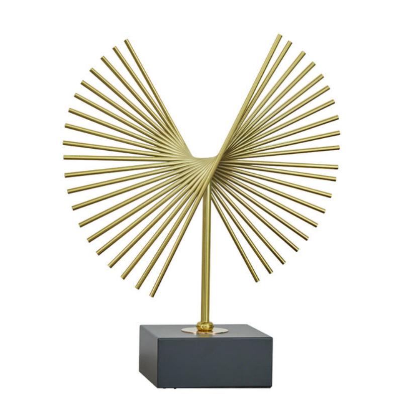 36Cm Gold Metal Tabletop Decor Modern Art Living Room Decorative Crafts Tabletop & Shelf Décor