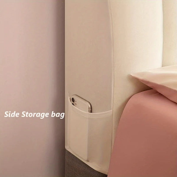 Pink Short Plush Super Soft Quilted Velvet Bed Headboard Cover 100X70cm Headboards & Footboards