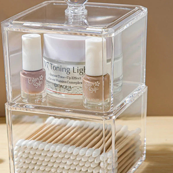 Storage Box One Layer Transparent Acrylic Stackable Dustproof Jewelry Organizer Storage Boxes