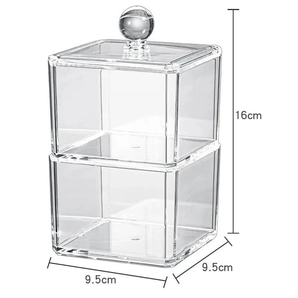 Storage Box Two Layer Transparent Acrylic Stackable Dustproof Jewelry Organizer Storage Boxes
