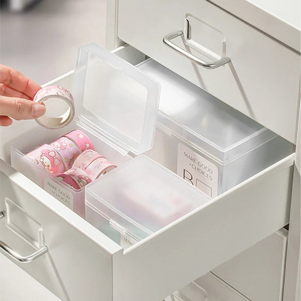 Large Transparent Storage Box Organizer For Photos Stationery Container Storage Boxes