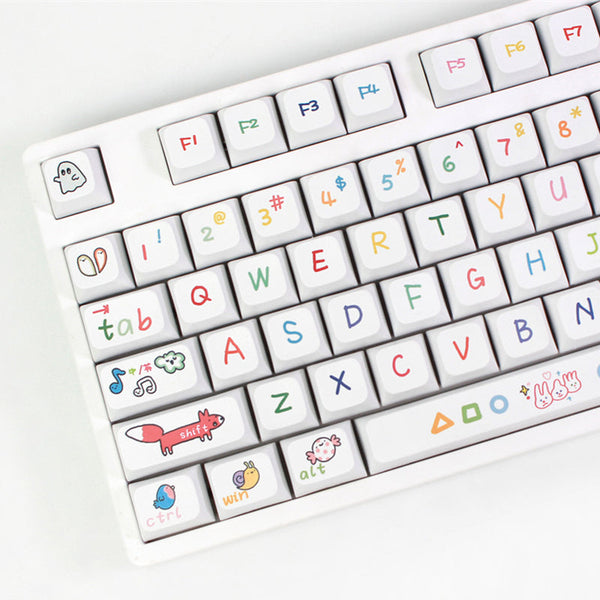 Keycap Keyboard Rainbow Animal Theme 127 Keys Custom Switch Clicks For Keyboards Keyboards & Keypads
