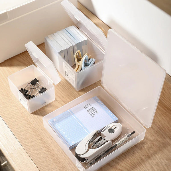 Storage Box Small Transparent Organizer For Photos Stationery Desktop Use Storage Boxes