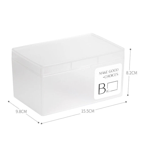 Large Transparent Storage Box Organizer For Photos Stationery Container Storage Boxes
