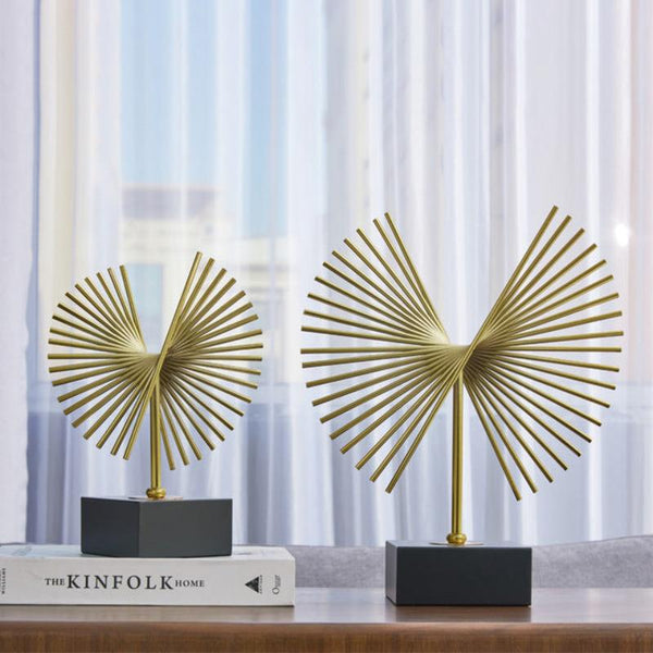 36Cm Gold Metal Tabletop Decor Modern Art Living Room Decorative Crafts Tabletop & Shelf Décor