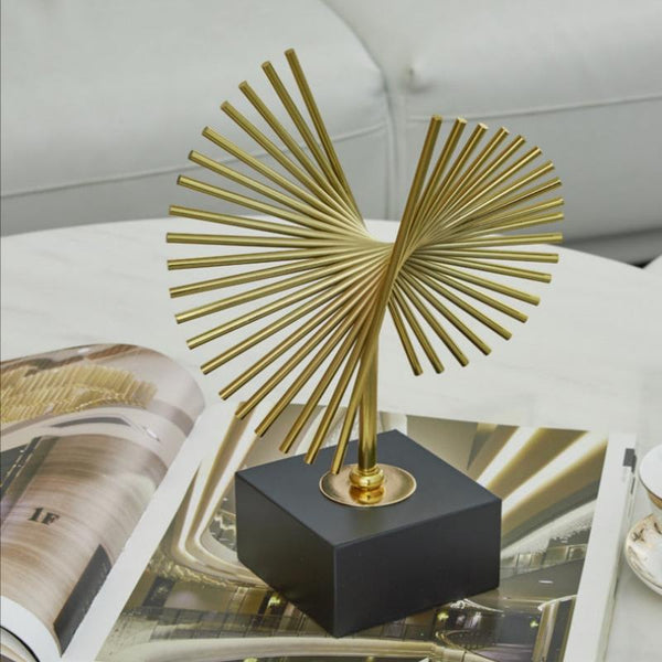 36Cm Gold Metal Tabletop Decor Modern Art Living Room Decorative Crafts Tabletop & Shelf Décor