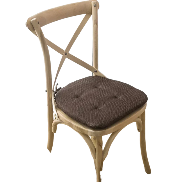 Chair Cushion With Straps Choco Brown Seat Pad Mat For Dining Room Outdoor Garden Cushions & Decorative Pillows