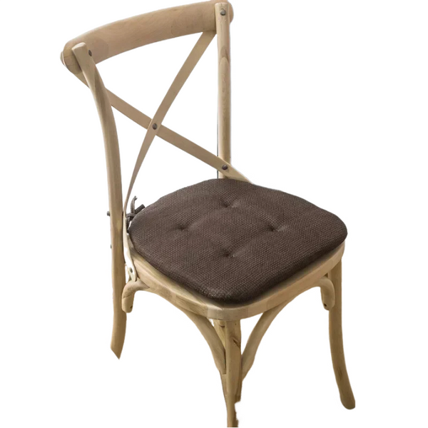 Chair Cushion With Straps Choco Brown Seat Pad Mat For Dining Room Outdoor Garden Cushions & Decorative Pillows