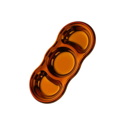 Red Rainbow Stainless Steel 3 Grid Seasoning Sauce Dish Kitchenware Plates