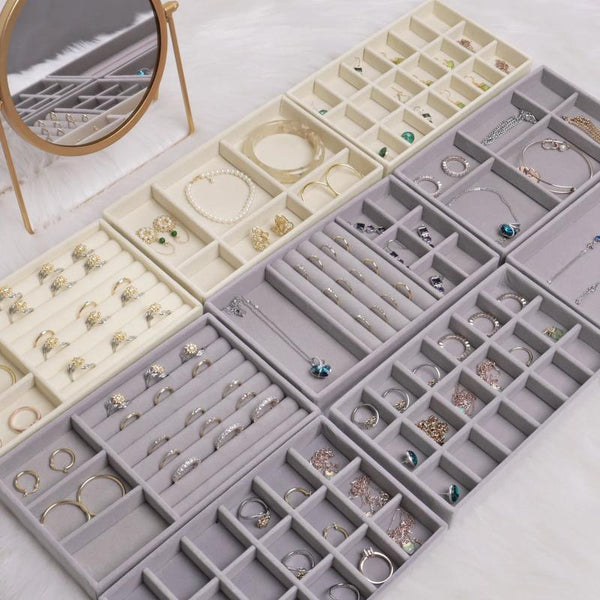 Veile Studios Jewelry Storage Grey Design E Display Tray Drawer Jewellery Holder For Rings Earrings Necklaces Bracelets Jewellery Holders & Organisers