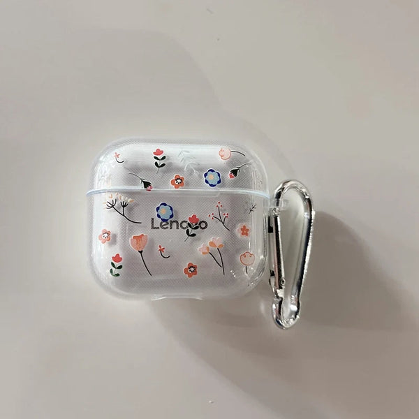 Earphone Case Random Flower For Lenovo Lp12 Tws Headphone Protective Box Earbud Cases