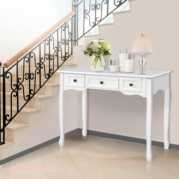 Artiss Hall Console Table Hallway Side Dressing Entry French Drawer White Hall Tables