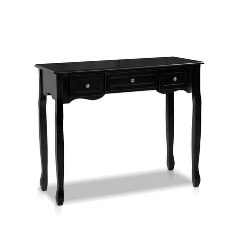 Artiss Hallway Console Table Side Dressing Entry Display 3 Drawers Black