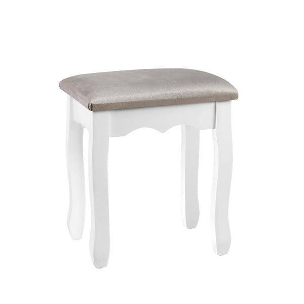Artiss Dressing Table Stool Makeup Chair Bedroom Vanity Velvet Fabric Grey Dressing Tables
