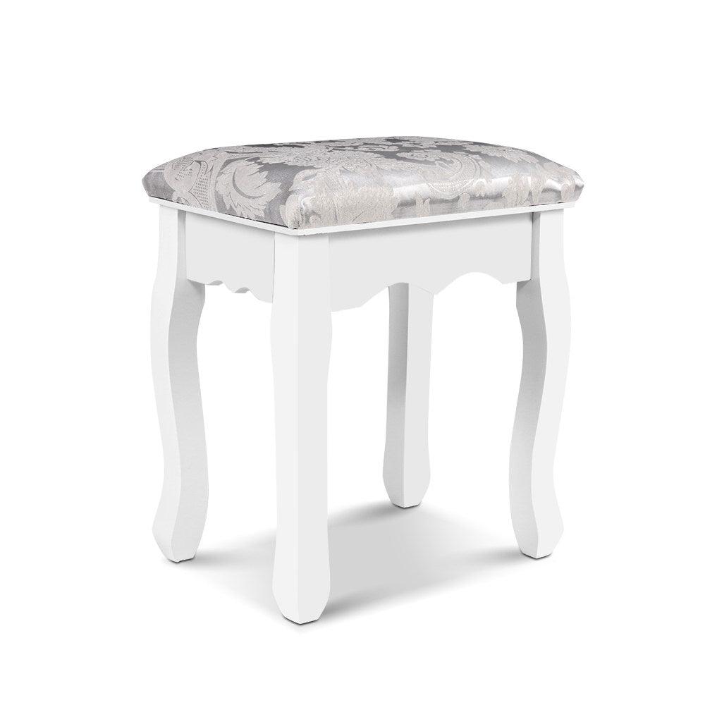 Artiss Dressing Table Stool Bedroom White Make Up Chair Fabric Furniture Dressing Tables