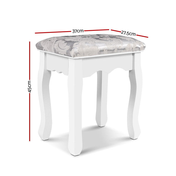 Artiss Dressing Table Stool Bedroom White Make Up Chair Fabric Furniture Dressing Tables