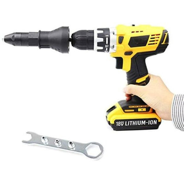 Drill Adapter Electric Riveter Gun Head Black Drill Attachments
