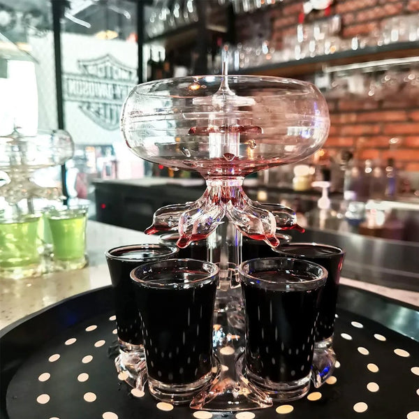 Party Games & Activities Drink Shot Dispenser With 6 Glasses Set Drinking Game Tool Party Supplies