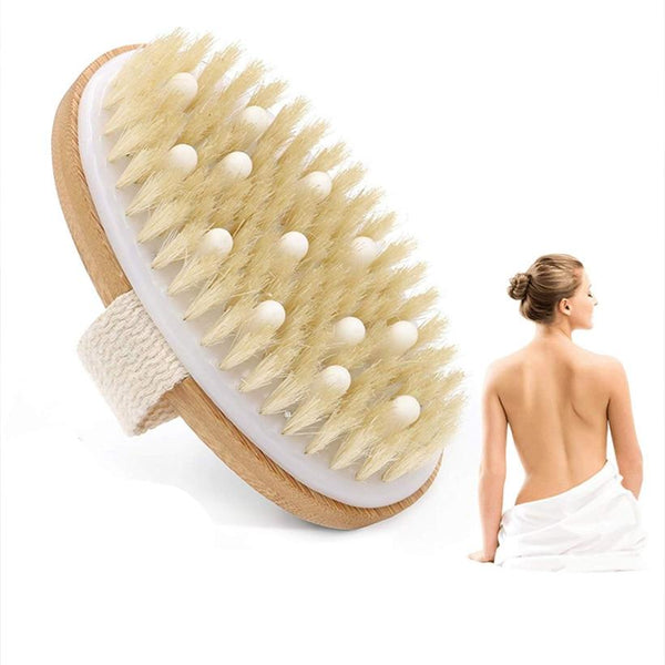 Handheld Exfoliating Dry Brush Body Scrubber Bath Brushes & Sponges