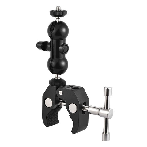Metal Clamp Mount With 360 Ball Head Magic Arm 1/4" 3/8" Hole For Dslr Camera Other Cameras Accessories