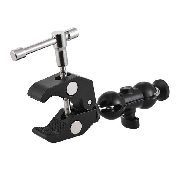 Metal Clamp Mount With 360 Ball Head Magic Arm 1/4" 3/8" Hole For Dslr Camera Other Cameras Accessories