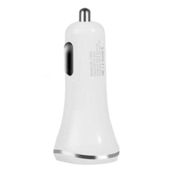 Dual Usb Car Charger Charging Fast White