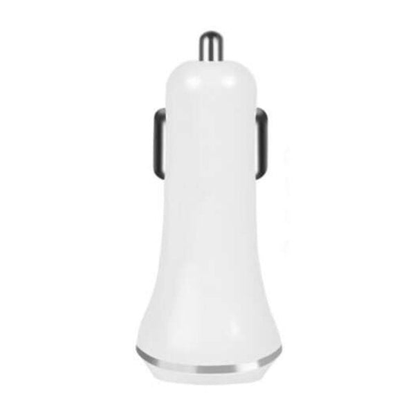 Dual Usb Car Charger Charging Fast White